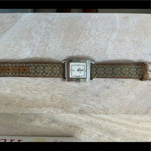 Coach Watch with Signature Material Band